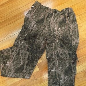 Vintage Unisex Camo Pants with zipper